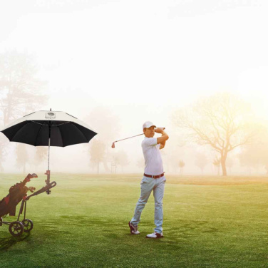 Logotrade Werbeartikel das Foto: FARE® Doubleface XL Vent zweifarbiger Golfschirm mit Ventilation mit Logo