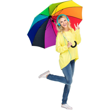 Logotrade werbemittel das Foto: FARE ALU light10 Colori Regenbogen-Midsize-Schirm mit Logo