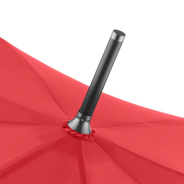 Logotrade Werbeartikel das Foto: FARE ÖkoBrella AC-Stockschirm mit rPET-Bezug und Holzgriff mit Logo