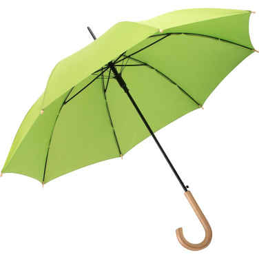 Logotrade Geschäftsgeschenke das Foto: FARE ÖkoBrella preiswerter AC-Stockschirm mit rPET-Bezug mit Logo