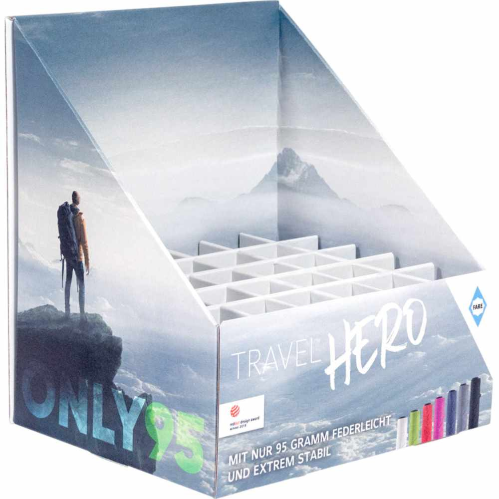 Logotrade Logogeschenke das Foto: FARE® Taschenschirm-Display L, 6×5, Only95