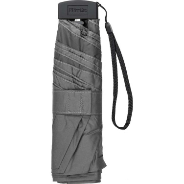 Logotrade Werbeartikel das Foto: FARE SlimLite® Adventure flacher Minischirm im Etui mit Karabiner mit Logo