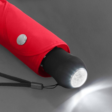 Logotrade Firmengeschenke das Foto: FARE Safebrella® Taschenschirm mit LED-Licht und Reflektoren mit Logo