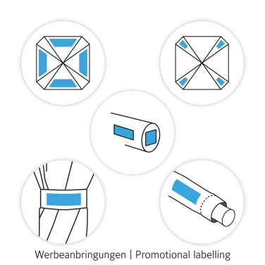 Logotrade Geschäftsgeschenke das Foto: FARE® AOC Square Taschenschirm mit Logo