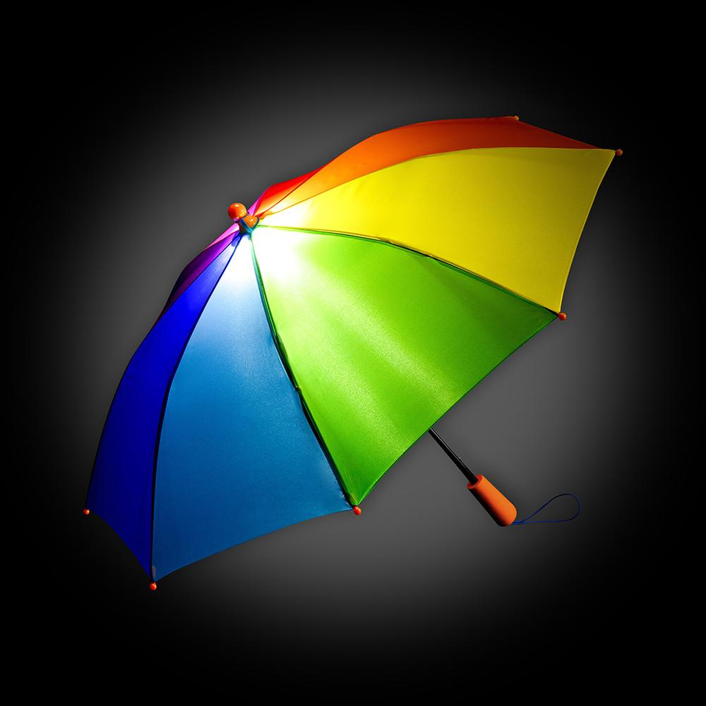 Logotrade werbemittel das Foto: FARE® 4Kids Skylight® Kinderschirm mit LED-Licht mit Logo