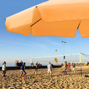 Logotrade Werbeartikel das Foto: FARE® Sonnenschirm Parasol M mit Volant, Ø 180 cm mit Logo