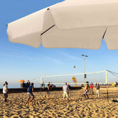 Logotrade Werbegeschenke das Foto: FARE® Sonnenschirm Parasol M mit Volant, Ø 180 cm mit Logo