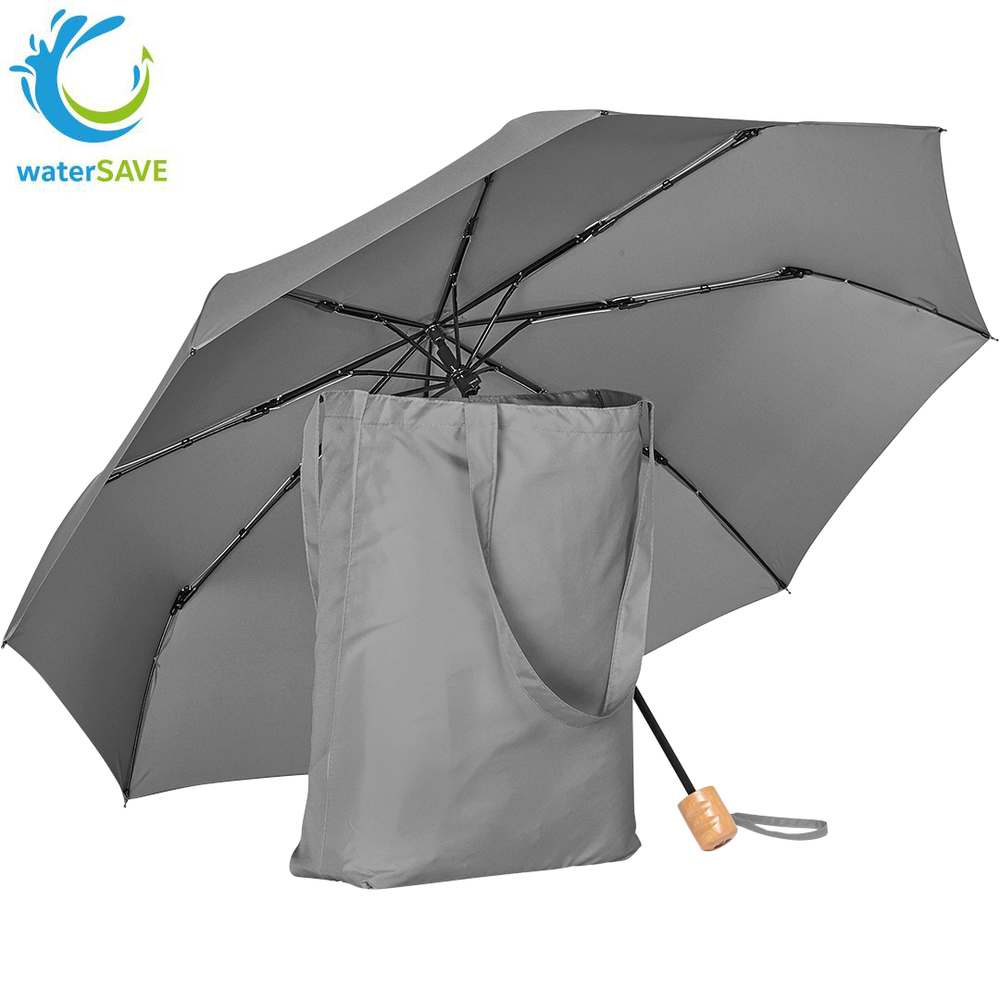 Logotrade Logogeschenke das Foto: FARE® ÖkoBrella Shopping Taschenschirm mit Einkaufstaschen-Hülle mit Logo