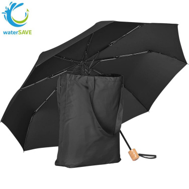 Logotrade Werbeartikel das Foto: FARE® ÖkoBrella Shopping Taschenschirm mit Einkaufstaschen-Hülle mit Logo