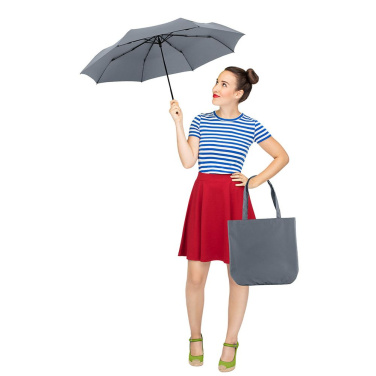 Logotrade Geschäftsgeschenke das Foto: FARE® ÖkoBrella Shopping Taschenschirm mit Einkaufstaschen-Hülle mit Logo