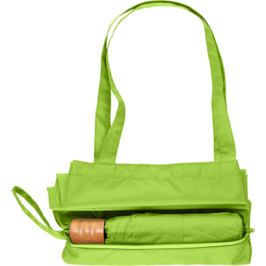 Logotrade Geschäftsgeschenke das Foto: FARE® ÖkoBrella Shopping Taschenschirm mit Einkaufstaschen-Hülle mit Logo