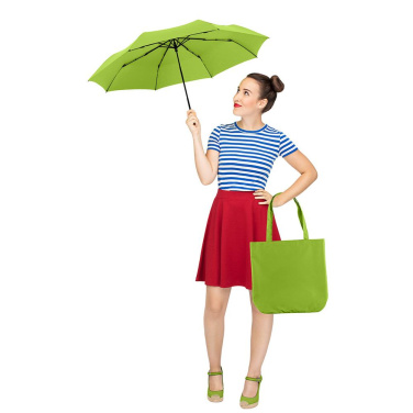 Logotrade Logogeschenke das Foto: FARE® ÖkoBrella Shopping Taschenschirm mit Einkaufstaschen-Hülle mit Logo
