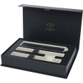 Parker IM Essentials Rollerball und Kugelschreiber Set – silber, Schwarz