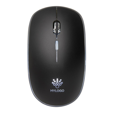 Kabellose Maus mit leuchtendem Logo mit Logo, Druckbeispiel