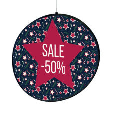 Hängende Weihnachtsscheibe mit Logo ø150 cm