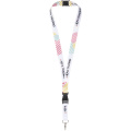 Balta Sublimation Lanyard mit Schnapp- und Sicherheitsverschluss, Schwarz/Weiß