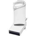 Typ C USB Stick 3.0 mit Karabiner, Silber
