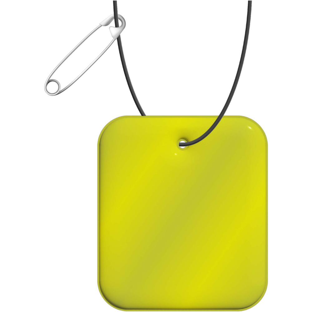 RFX™ H-20 rechteckiger reflektierender PVC-Anhänger XXL, Neongelb, Produktbild