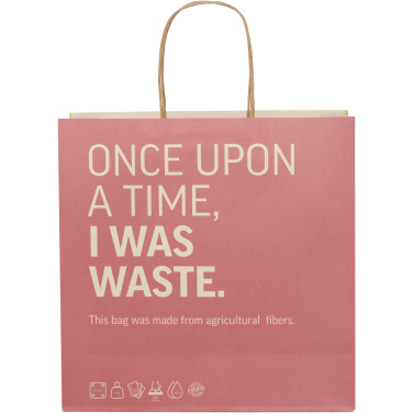 Papiertüte 150 g/m² aus landwirtschaftlichen Reststoffen mit gedrehten Griffen – 31 × 12 × 31 cm, Produktbild