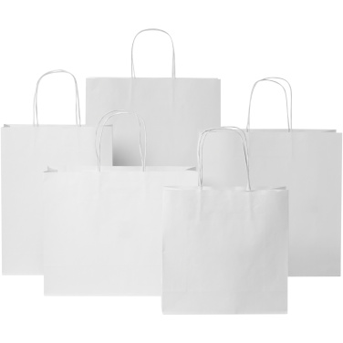 Kraftpapiertasche 120 g/m² mit gedrehten Griffen – 31 × 12 × 25 cm, Produktbild