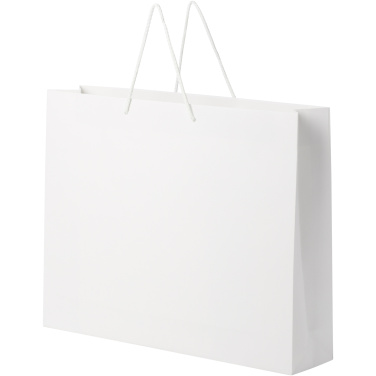 Handgefertigte 170 g/m² Integra-Papiertüte mit Kunststoff Kordelgriffen – 45 × 10 × 35 cm, Produktbild