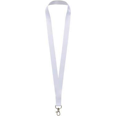 Lana Sublimation Lanyard aus recyceltem PET Kunststoff, Produktbild, Weiß (2)
