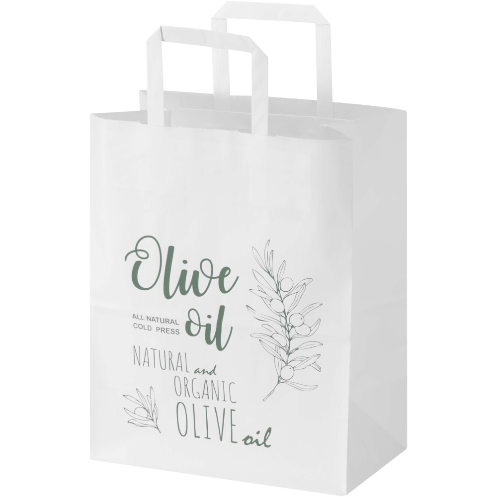 Kraft 80 g/m² Papiertasche mit flachen Griffen – 25 × 15 × 32 cm, Produktbild