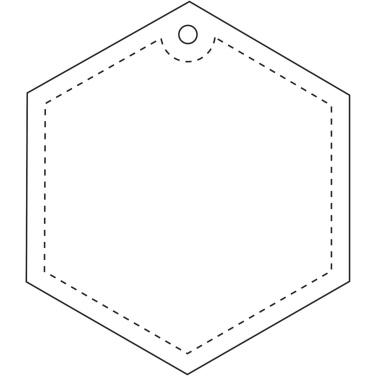 RFX™ H-12 sechseckiger, leichter, reflektierender PVC-Anhänger, Produktbild