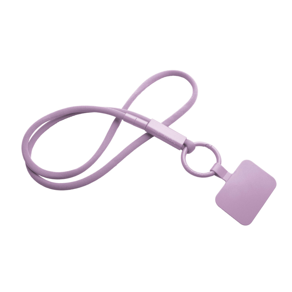 Tubyard Lanyard mit Telefonhalterung und Band aus recyceltem Kunststoff, Lila, Produktbild