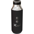 SCX.design D12 500 ml Isolierflasche aus Edelstahl mit Trinkhalm, Schwarz
