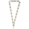 Liv Verstellbares RPET Sublimation Lanyard, Weiß / Weiß