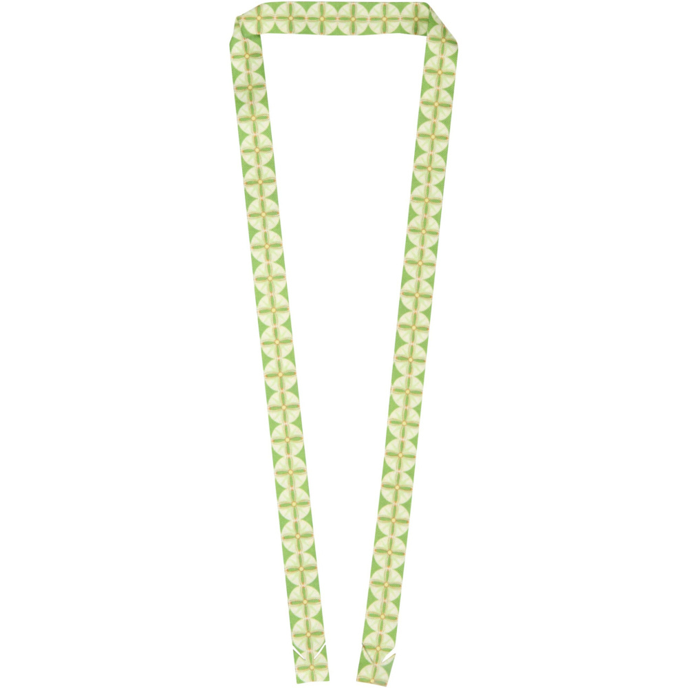 Kord RPET Lanyard mit Papieranhänger , Weiß, 20 mm, Produktbild