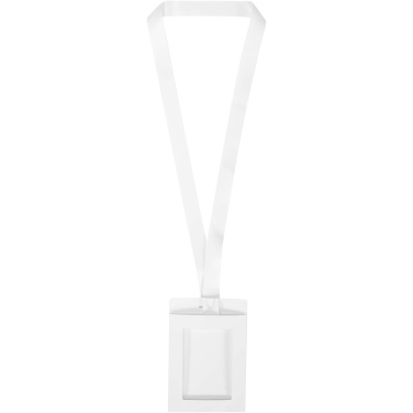 Kord Lanyard mit Papierausweishalter, Produktbild, Weiß (2)