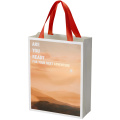 Smartfold Papiertüte, 210 g/m², mit Bandgriffen und Glanzlaminierung – 24 x 10 x 32 cm, Rot