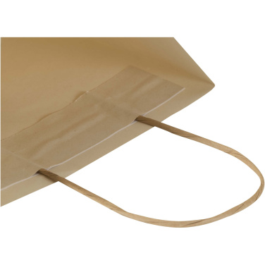 Landwirtschaftliche Altpapiertasche, 150 g/m², mit gedrehten Tragegriffen – 18 x 9 x 23 cm, Produktbild, Cremefarben (4)