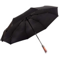 SCX.design R03 Vollautomatik 23" Kompaktregenschirm mit Holzgriff, Schwarz