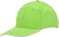6-Panel-Baseballkappe aus Baumwolle, 260 g/m² CURTIS, hellgrün