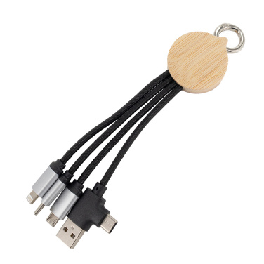 3-in-1-Ladekabel mit beleuchtetem Logo, Produktbild