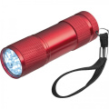 Metalltaschenlampe mit 9 LEDs von Duncan, Rot