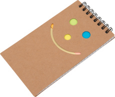 Notizbuch mit Karomuster und Haftnotizen, MANLIO