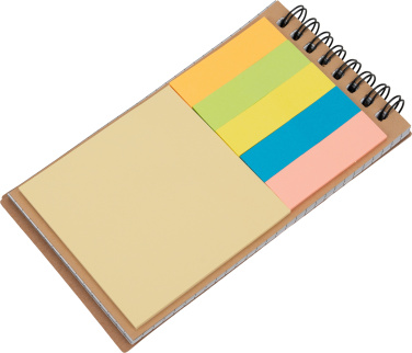 Notizbuch mit Karomuster und Haftnotizen, MANLIO, Produktbild