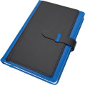 Notizbuch A5, liniert, mit Visitenkartenhalter, MARTIN, Blau