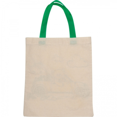 Malbeutel aus Baumwolle mit Buntstiften, OLIVE, Produktbild