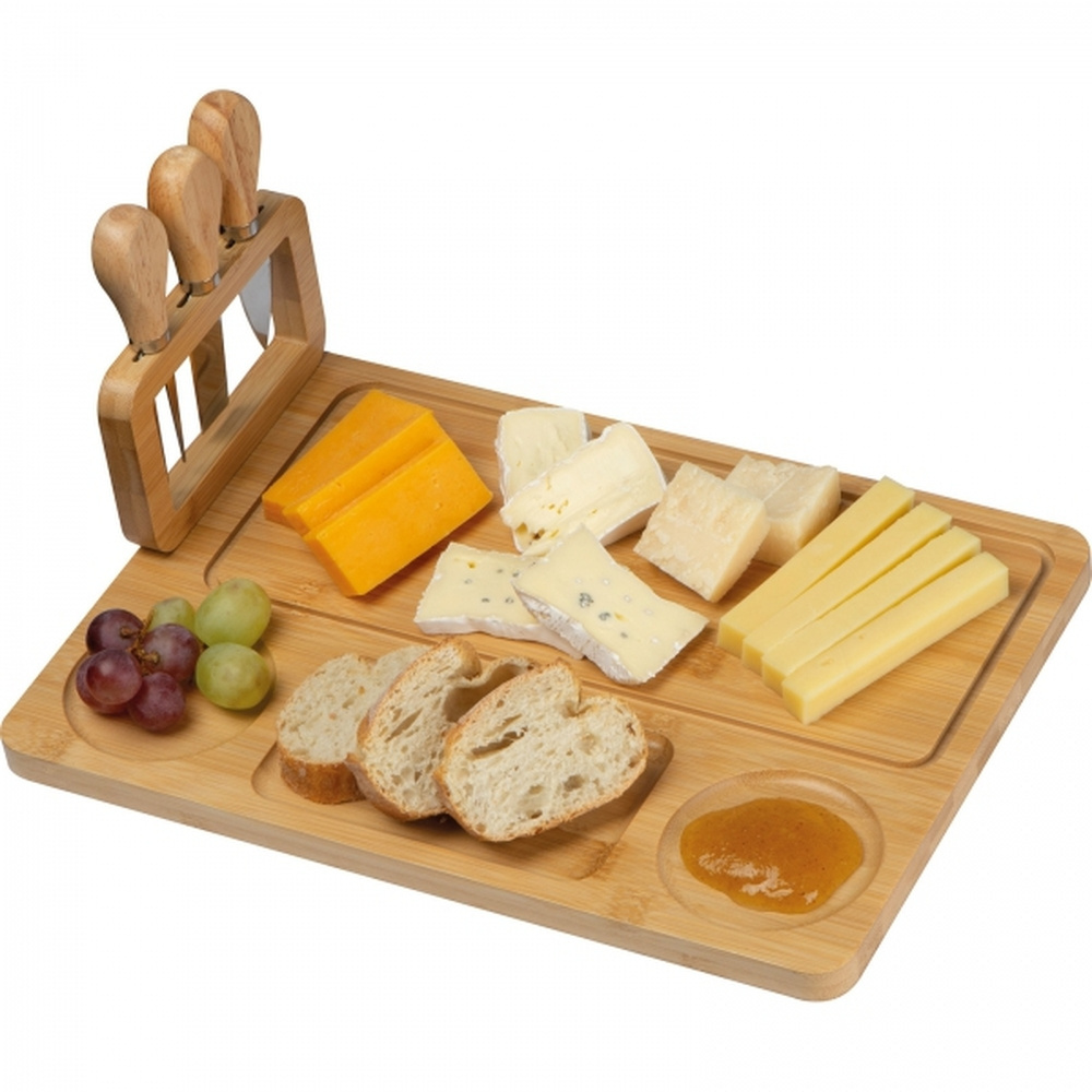 Käsebrett mit Messern FORTUNATO, Beige, Produktbild