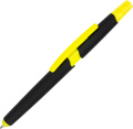 Kunststoffkugelschreiber mit Textmarker-Funktion EMMETT, Gelb