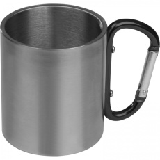 Metallbecher mit Karabinerhaken, 200 ml, ANGELICA
