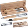 Schreibset mit Kugelschreiber und Tintenroller von Mark Twain ROLAND, Beige