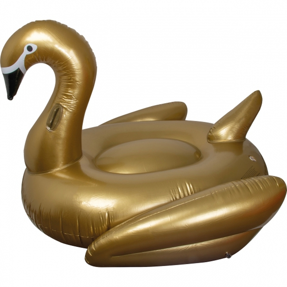 Aufblasbare Matratze - Schwan RYAN, goldfarben, Produktbild
