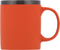 Keramikbecher mit Soft-Touch-Oberfläche, 300 ml, RONALD, orange