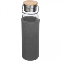 Glasflasche mit Hülle 600 ml RAMONA, grau